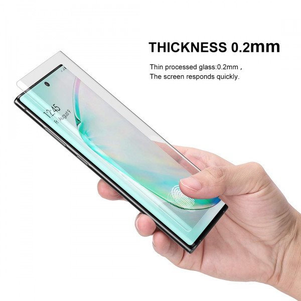 Wholesale Galaxy Note 10 UV Tempered Glass Full Glue Screen Protector (Clear)